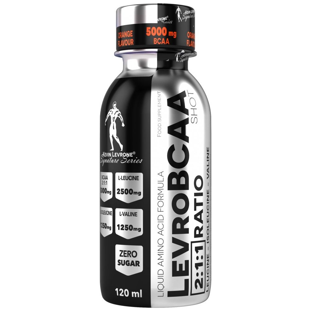 „Levrobcaa“ šūvis/5000 mg BCAA su nuliniu cukrumi - 120 ml