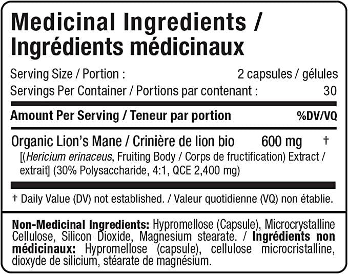 Liūto mane ištrauka 600 mg - 60 kapsulių