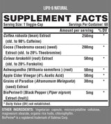 Lipo 6 Natural / Plant Based 60 capsules