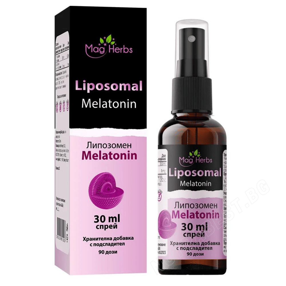 Liposomal melatonin spray for sleep / Liposomal Melatonin Magherbs /30 ml, 90 doses/
