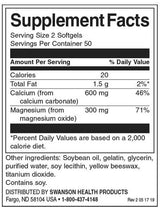 Liquid Calcium & Magnesium - 100 Gel capsules