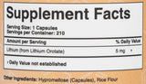 Lithium orotaat 5 mg - 210 capsules