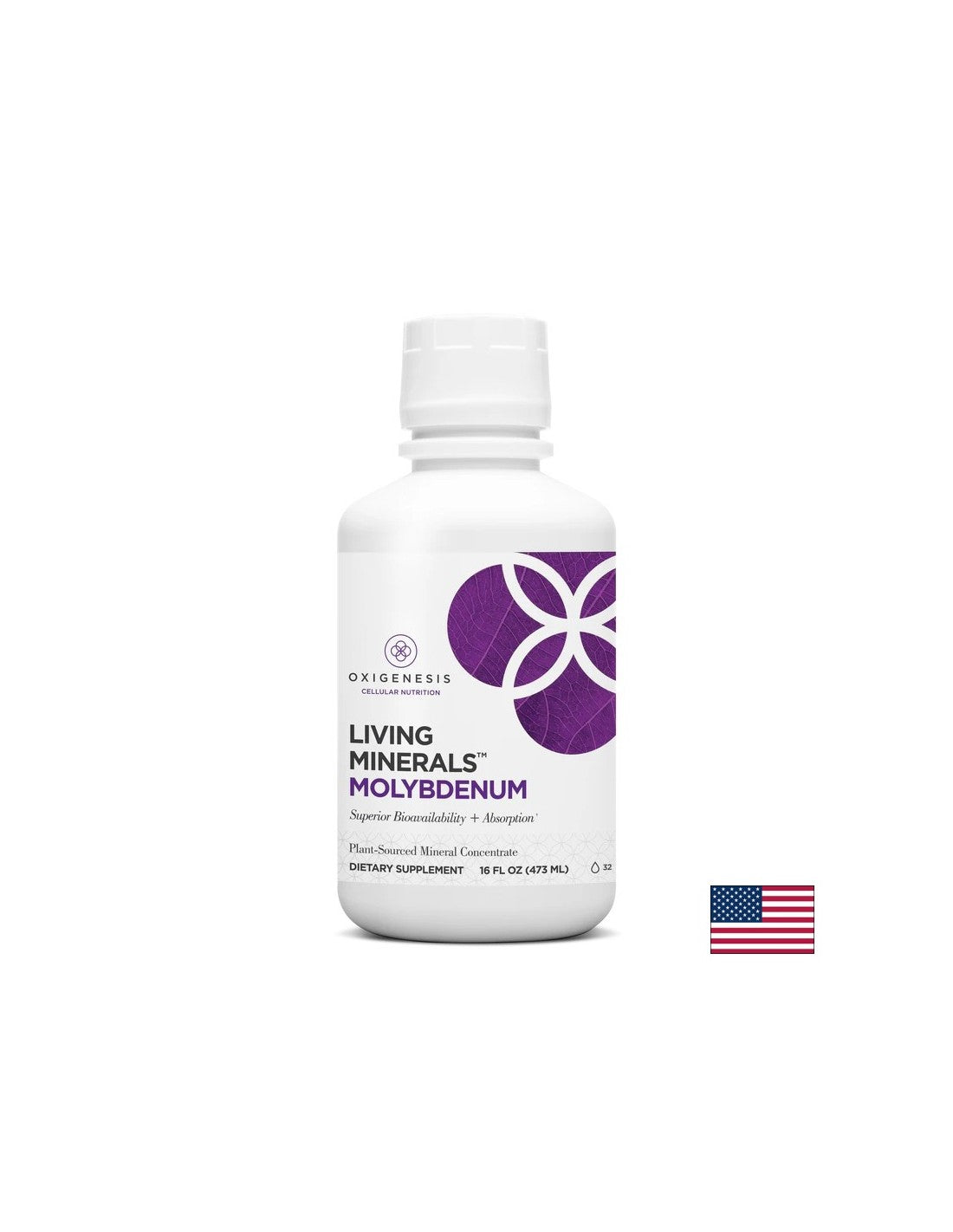 Facilitates the breakdown of amino acids and toxins - Molybdenum Living Minerals, 473 ml
