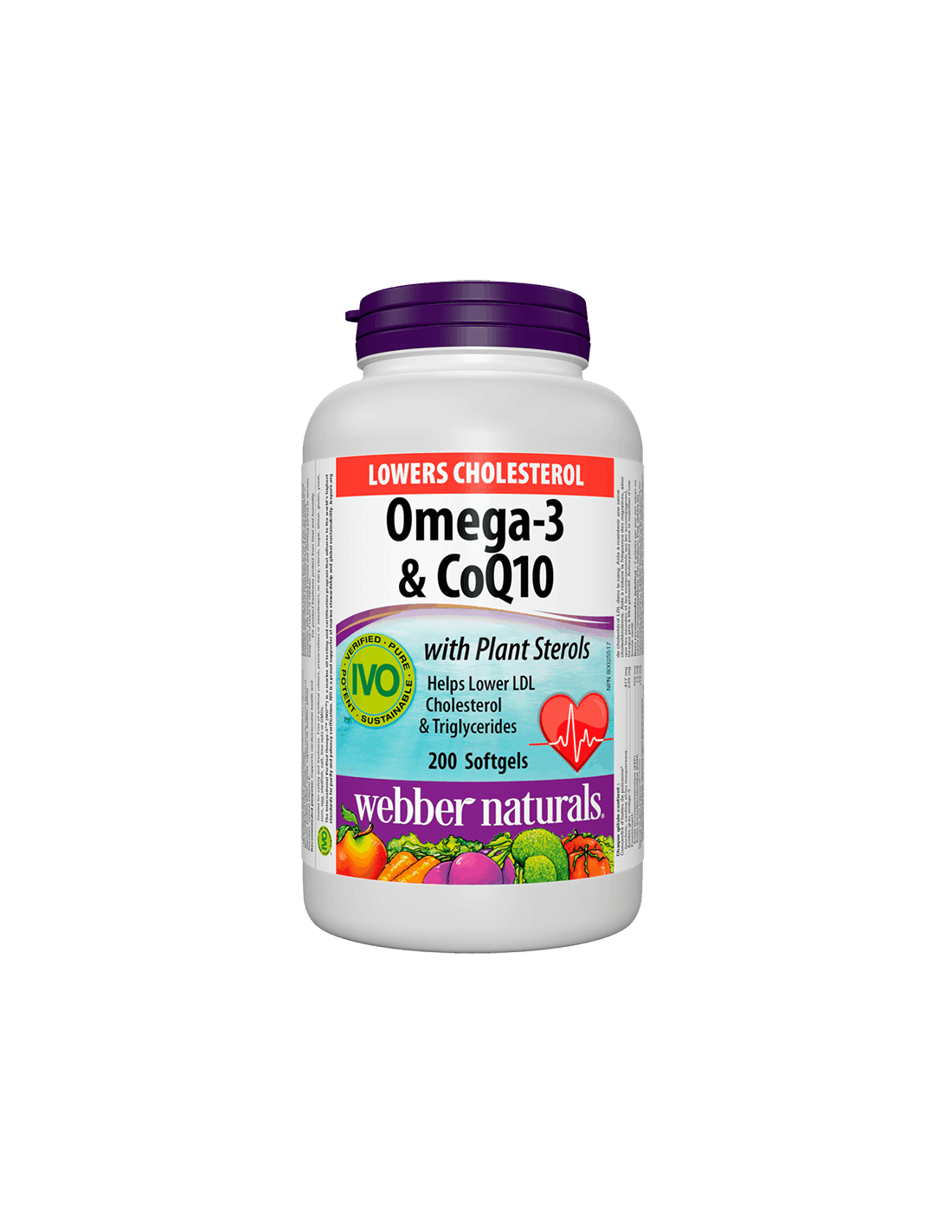 Nupjauna cholesterolio omega-3 ir CoQ10+augalų laivagalius/ omega-3 su koenzimo Q10 ir fitosteroliais x 200 minkštųjų dangų kapsulėmis