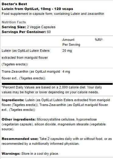 Lutum 10 mg | Vun Optilut - 120 Kapselen