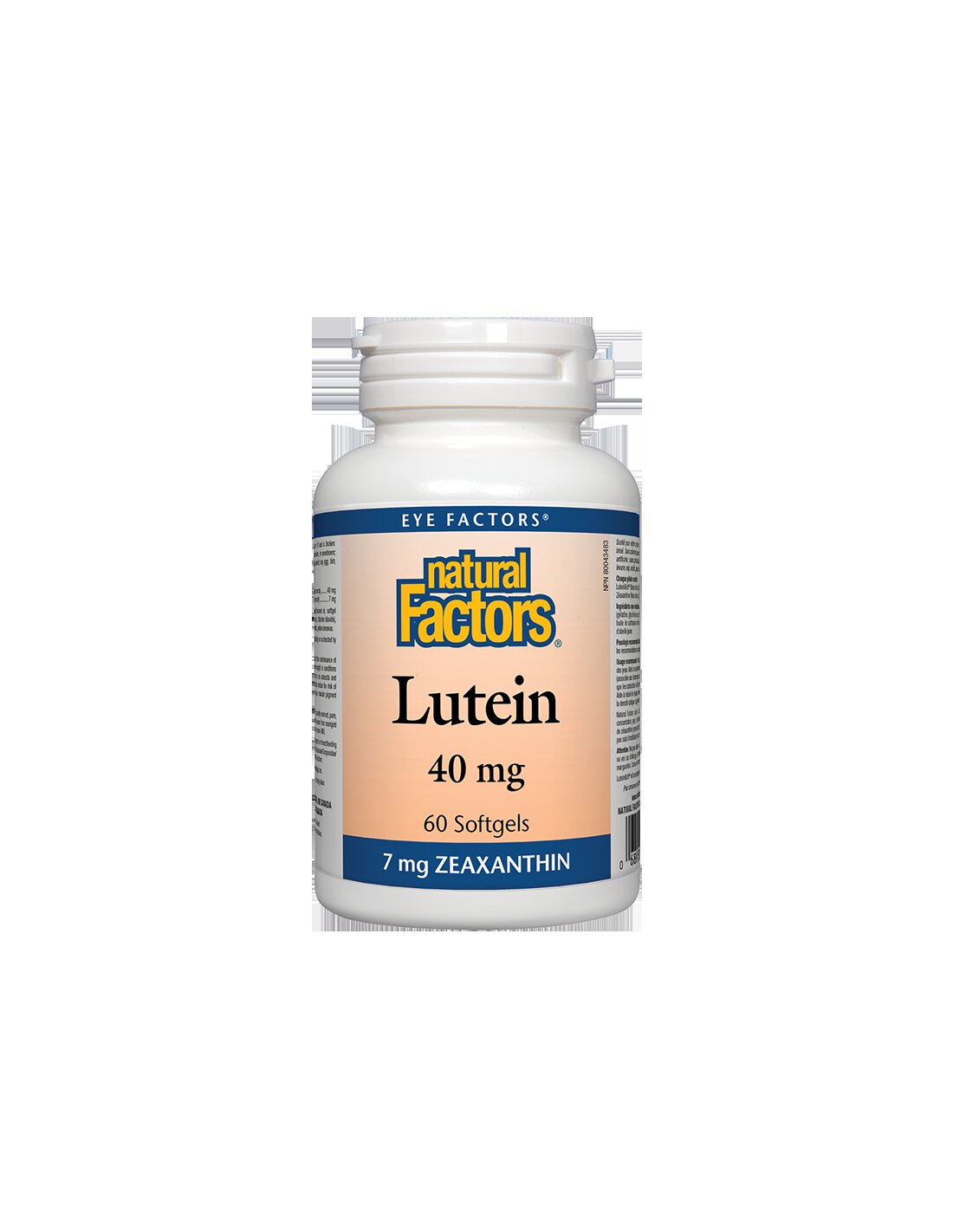 Lutein / Lutein 40 mg + Zexanthin x 60 Softgelenk Kapselen natierlechen Faktoren