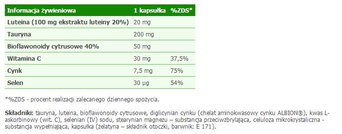 Lutein Bio Complex - 30 capsules