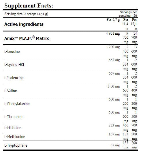 MAP Muscle Amino Drink 0.344 kg