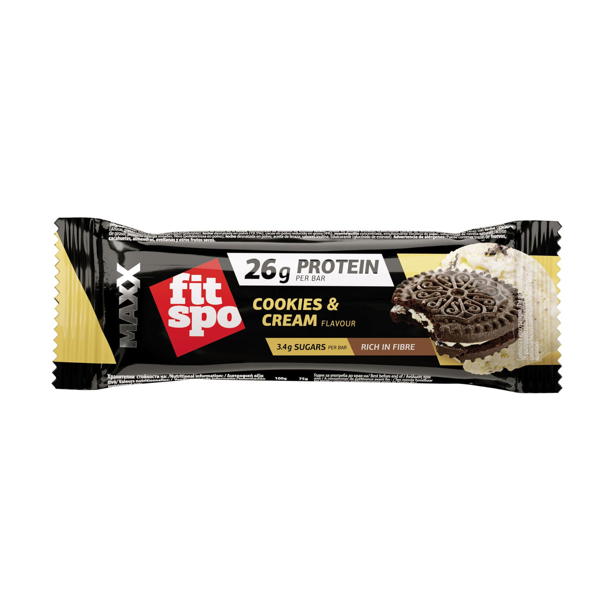 MAXX Bar Biscuits and Cream - 12 x 75 gramos