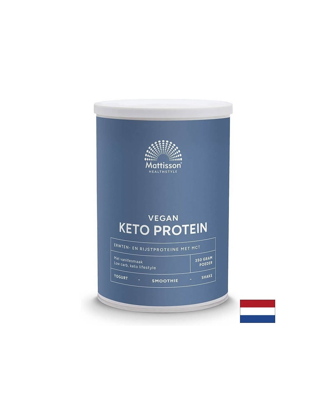 Batido de proteína cetogénico vegano - Guisantes, arroz, MCT, 350 g en polvo <tc>Mattisson Healthstyle</tc>