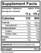 MCT Ueleg 100% Flëssegkeet C8 - 500 ml