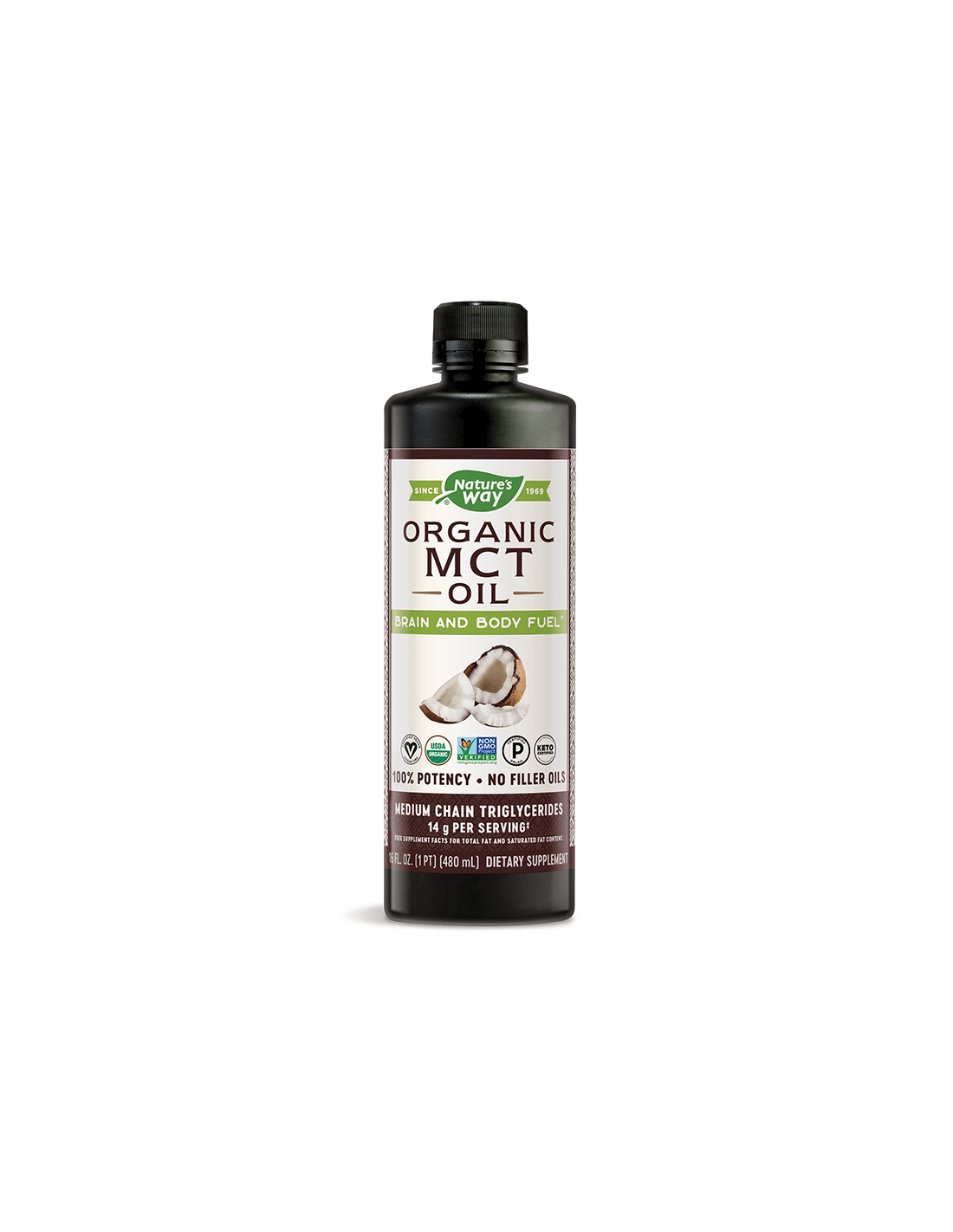 MCT Oil 100% Organic - 480 ml