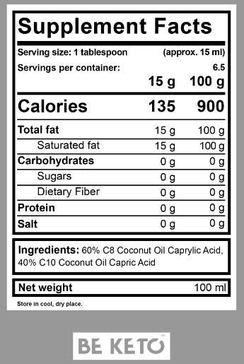 MCT Uelegflëssegkeet C8 + C10 - 1000 ml