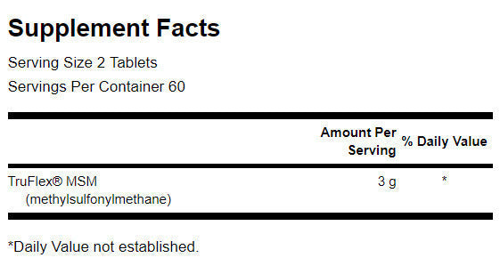 MSM 1500 mg - 120 Tablets