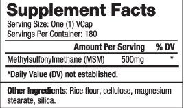 MSM 500 mg / 180 czapek