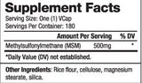 MSM 500 mg / 180 czapek