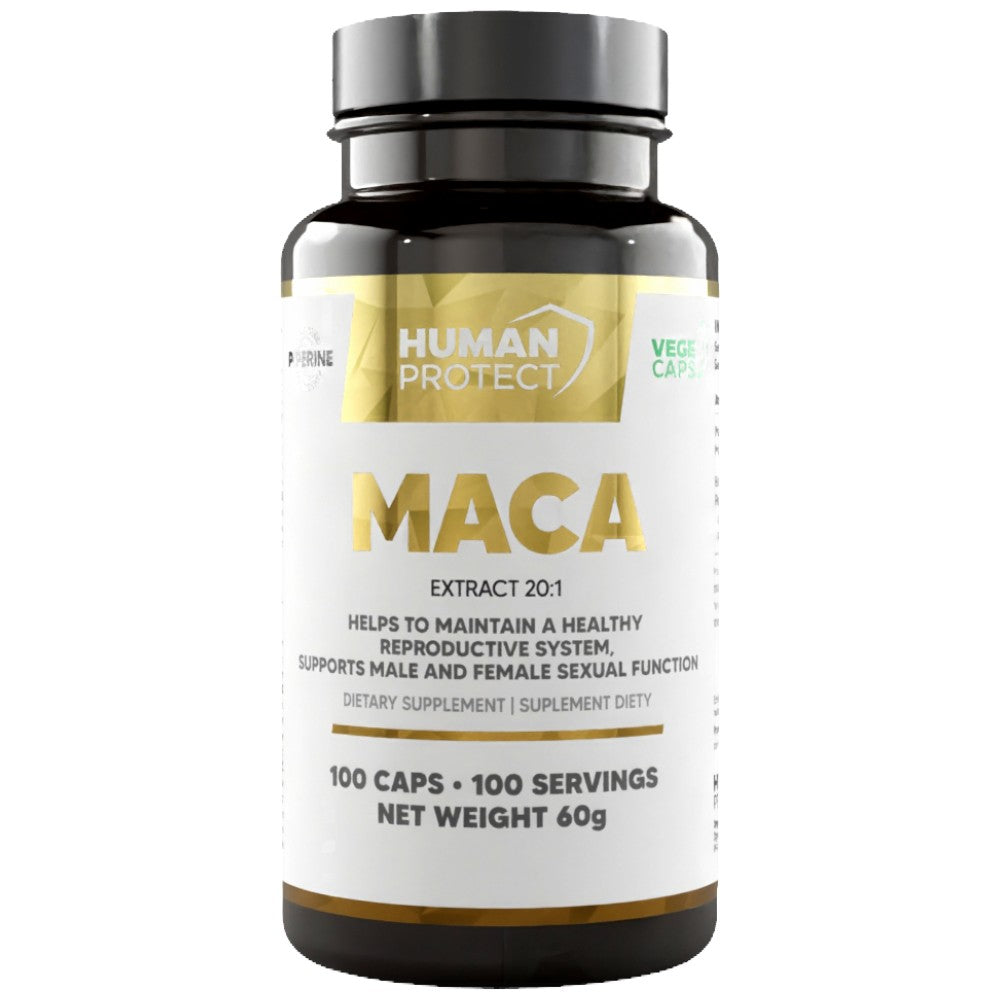 Maca 500mg | with Black Pepper Extract - 100 capsules