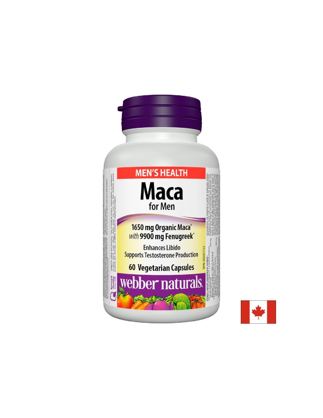 Maka vyrams/ vyrams vyrams x 60 kapsulės „Webber Naturals“