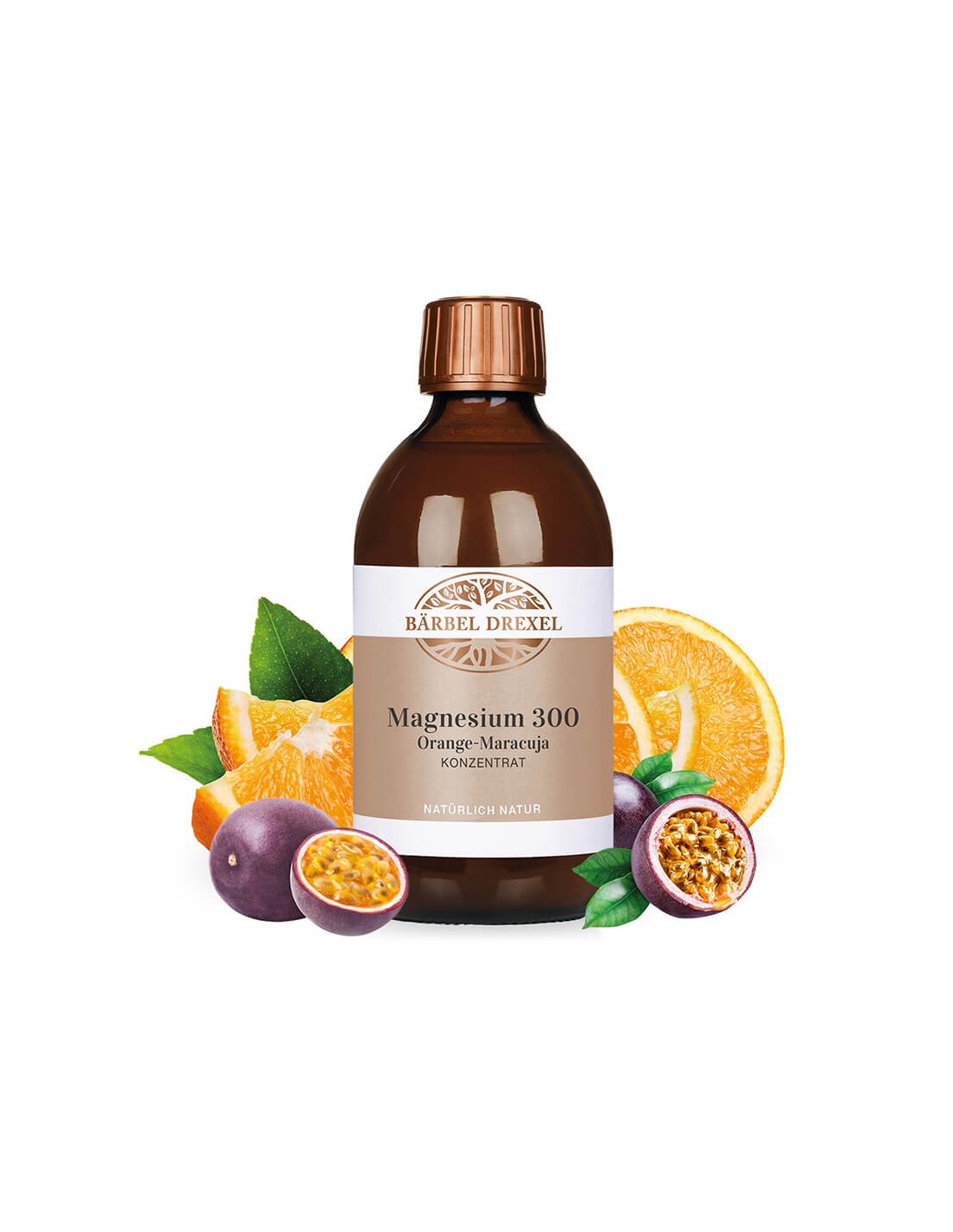 Magnesium 300 Orange-Maracuja Konzentrat / Magnesium concentrate (orange and passion fruit flavor), 300 ml Bärbel Drexel