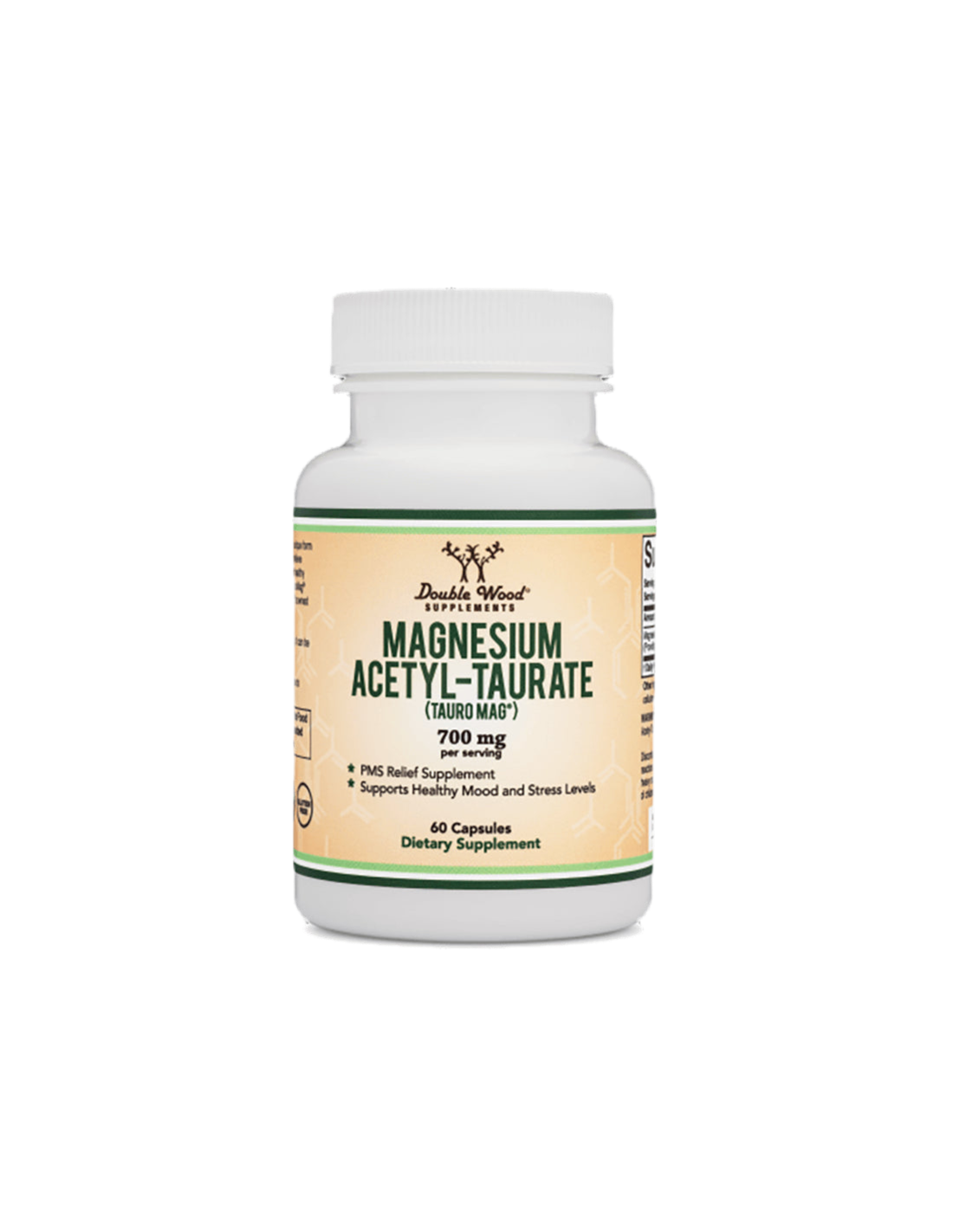 Magnesium Acetyl-taurate (TAURO-MAG®), 60 capsules Double Wood