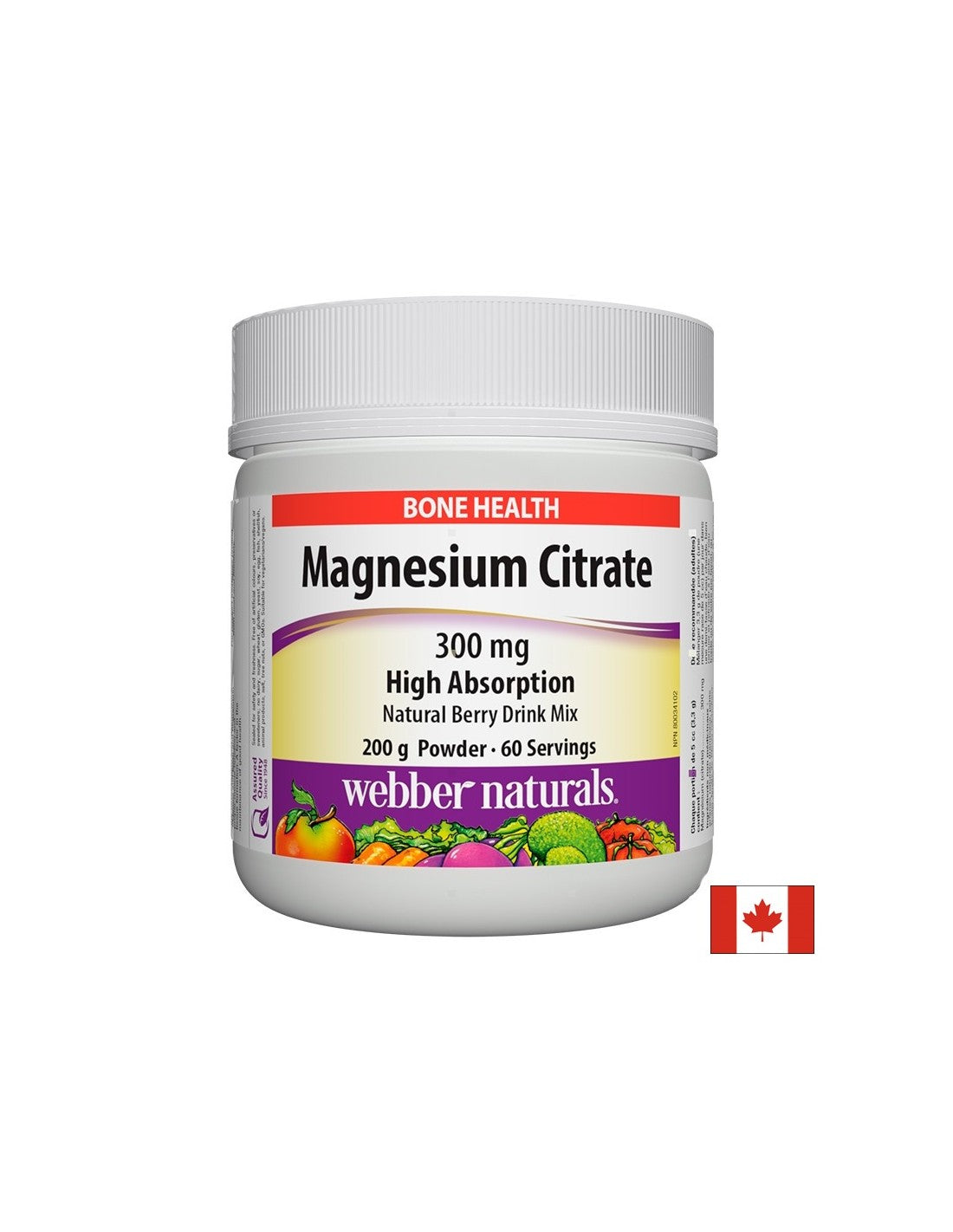 Magnio citratas - magnio citratas, turintis didelę absorbciją 300 mg, 200 g uogų, kuri