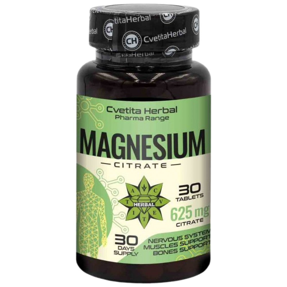 Magnesium Citrate 625mg - 30 Tablets
