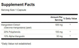 Mangoseen standardiséiert 500 mg - 90 Kapselen