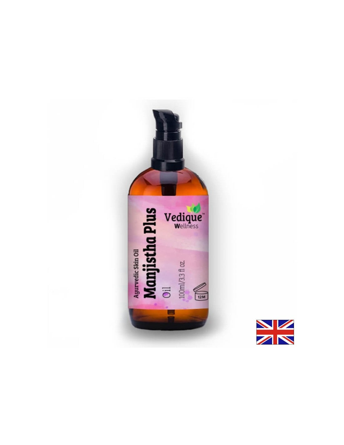 Aceite de masaje para la cara Manjistha Plus (Manjistha) - para acné, eccema, psoriasis, picazón, 100 ml