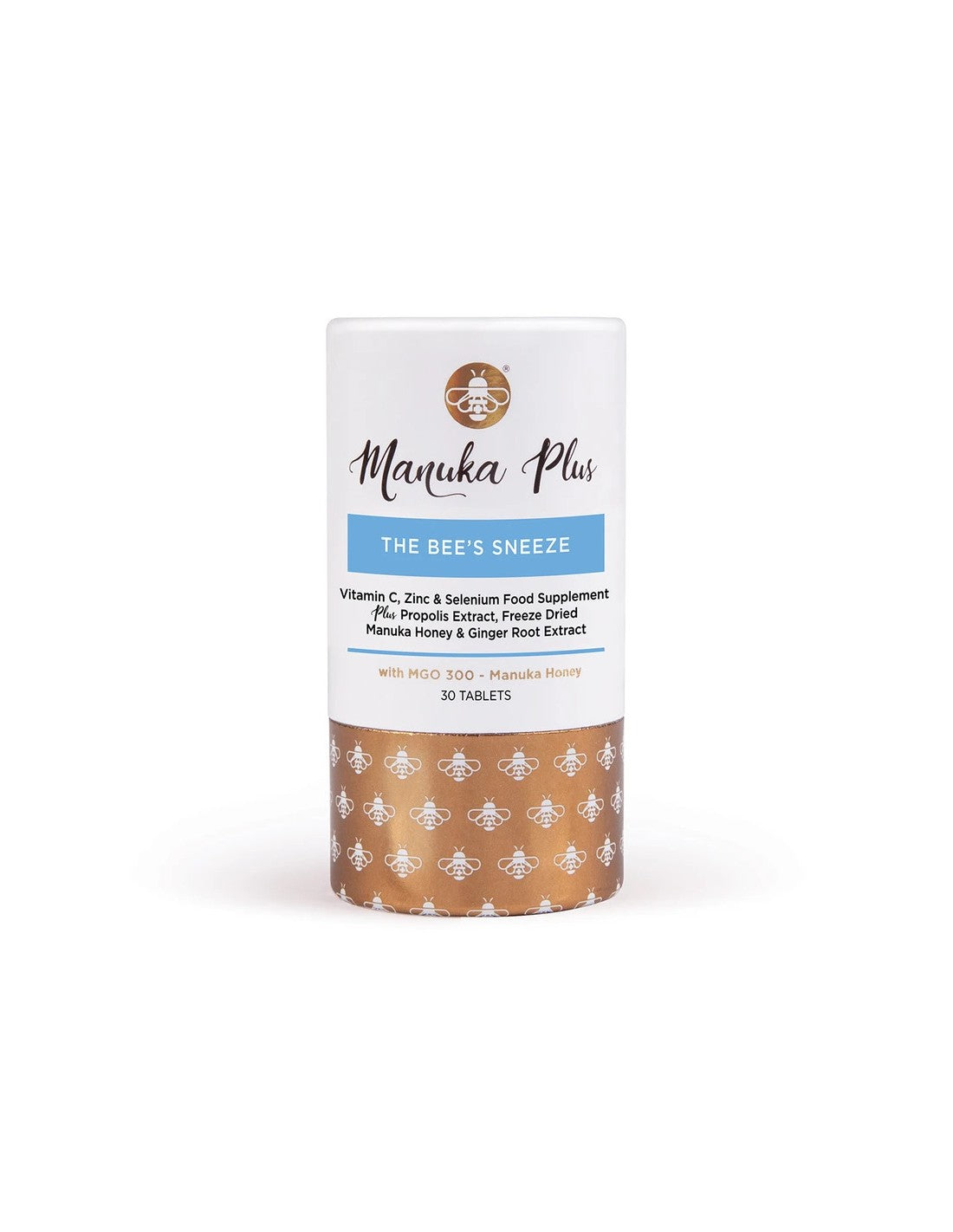 „Manuka Plus®“ „Bee“ čiaudulys/ stiprio imuniteto formulė su „Manuka Mgo“ 300 x 30 tablečių