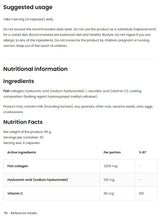 Jūrų kolageno / + hialurono rūgštis ir vitaminas C - 120 kapsulės