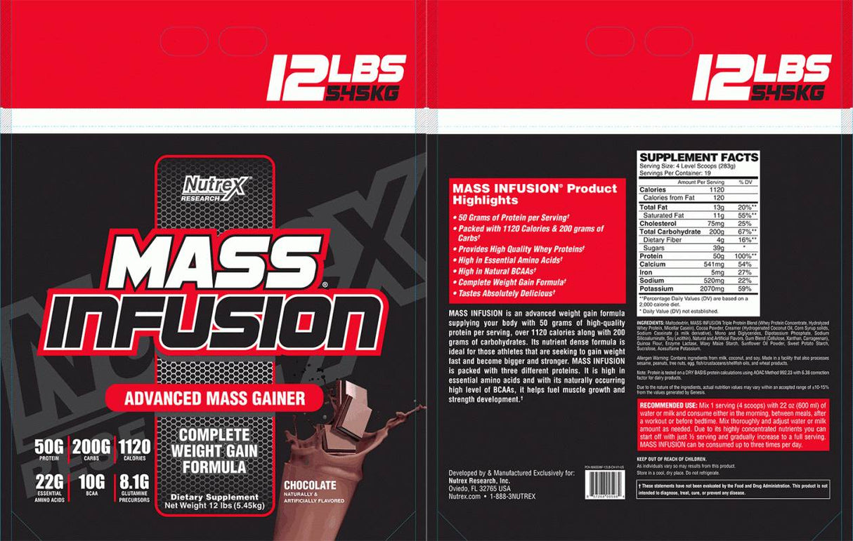 Mass Infusion Gainer - 5450 grams