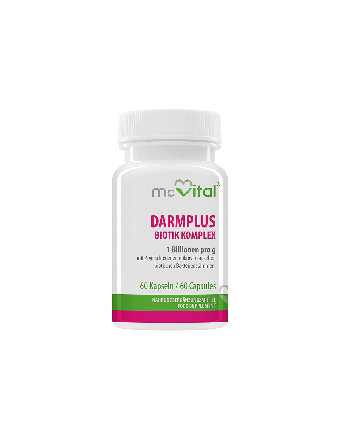 McVital® DarmPlus ProBiotik Komplex - 1 trillion probiotic bacteria, 60 capsules Vitabay