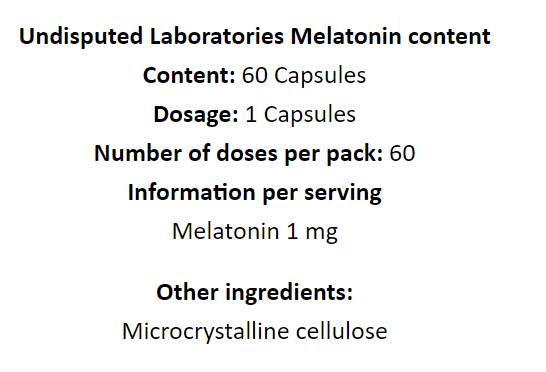 Melatonino 1 mg - 60 kapsulės
