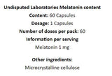 Melatonino 1 mg - 60 kapsulės