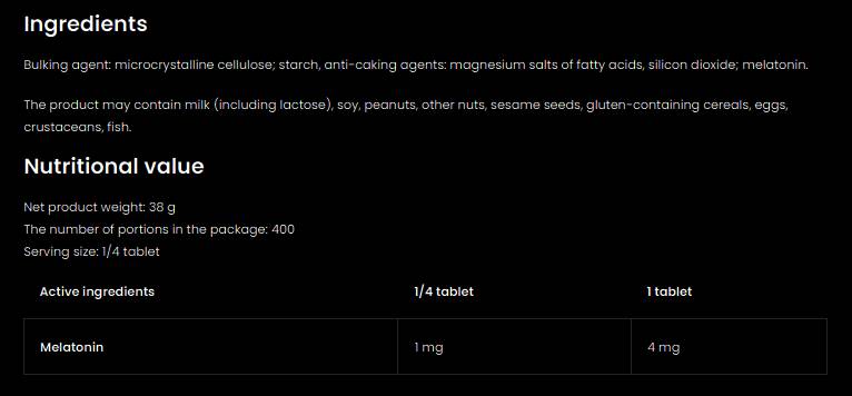 Melatonin 4K | Udržujte spánek 4 mg 100 tablet