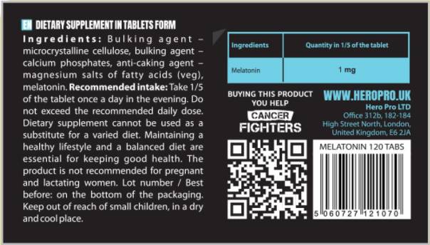 Melatonin 5 mg 120 Tablets