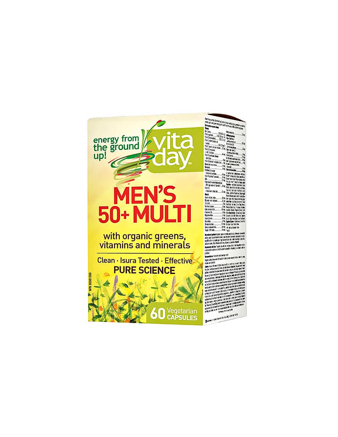 Pánské 50+ multivitaminů pro muže 50+ (pro sílu, energii a účinnost), 60 tobolek