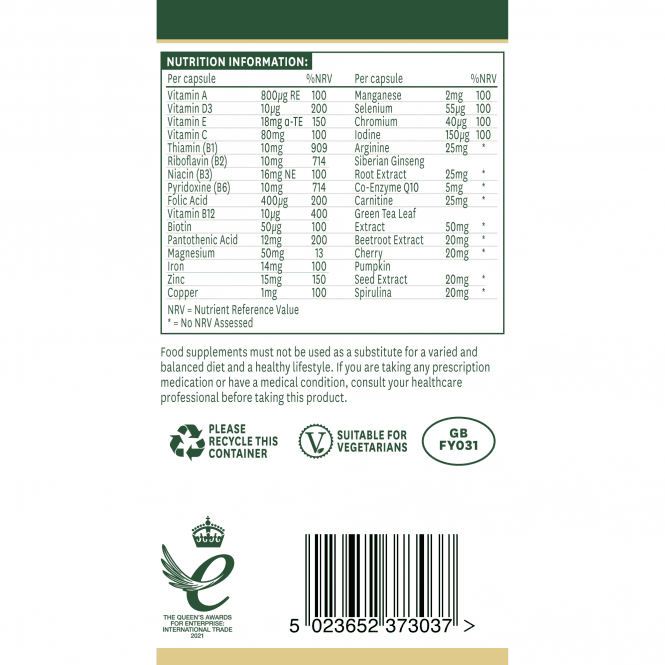 Men's Multi-Vitamins & Minerals 30 capsules NaturesAid