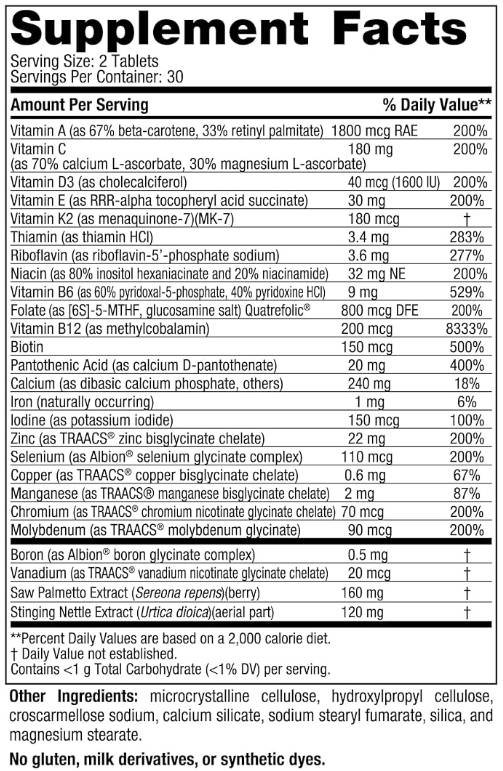 Men's Multivitamin Extra Strength - 60 Tablets