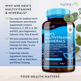 Pánské multivitaminy a minerály 180 veganských tablet