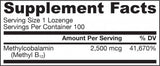 Methyl B-12 2500 mcg - 100 Sublingual Tablets
