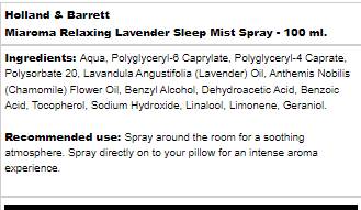 Miaroma entspaant lavend | Schlof Meind Spray - 100 ml