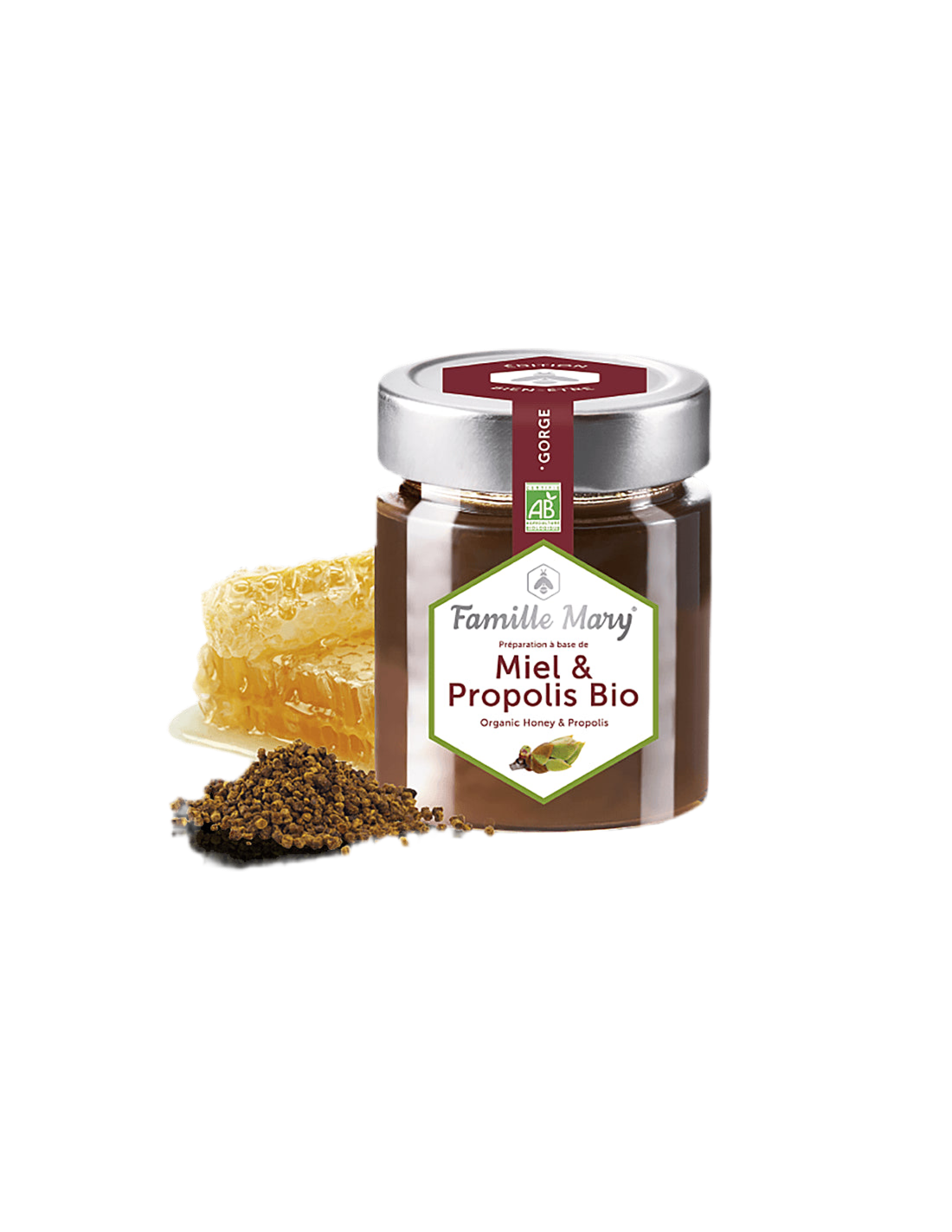 Miel & Propolis Bio / Bio acacia honey + propolis, 170 g Famille Mary