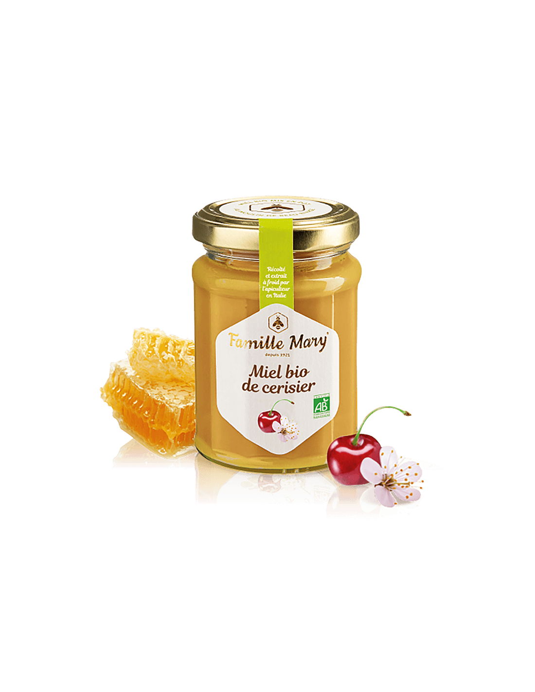 Dem Miel Bio De Cerisier / Bio Bien Cherry Hunneg, 230 g Famille Maria