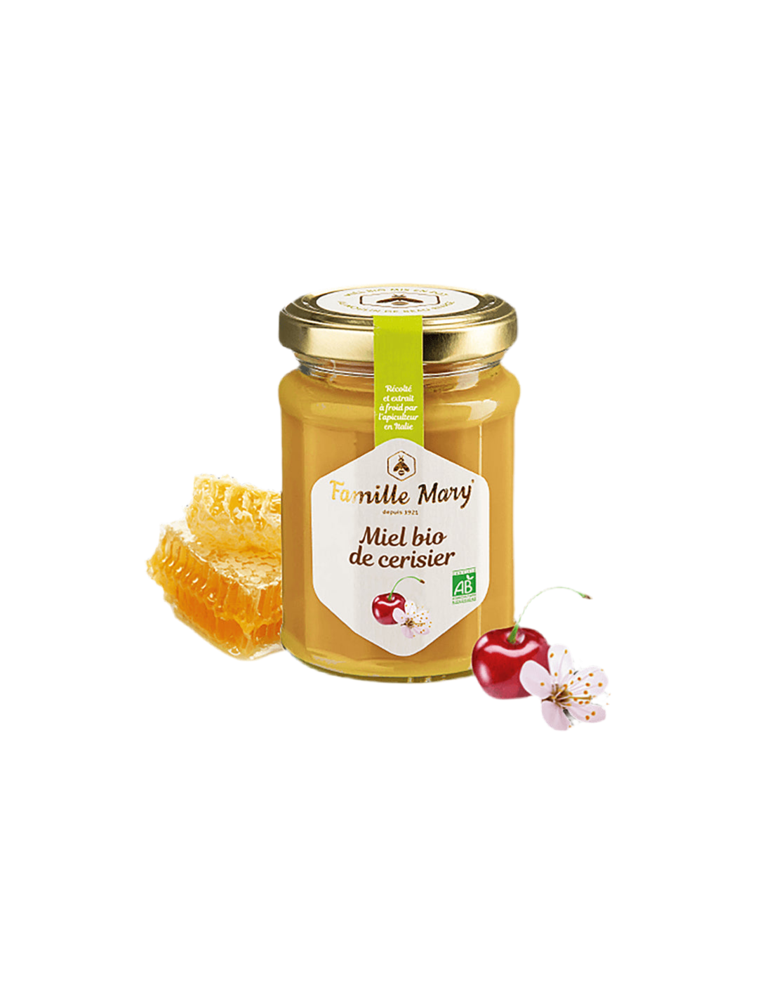 Dem Miel Bio De Cerisier / Bio Bien Cherry Hunneg, 230 g Famille Maria