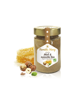 Organinės spalvos medus su lazdyno riešutais - „Miele et noisette Bio“, 240 g