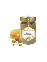 Organinės spalvos medus su lazdyno riešutais - „Miele et noisette Bio“, 240 g