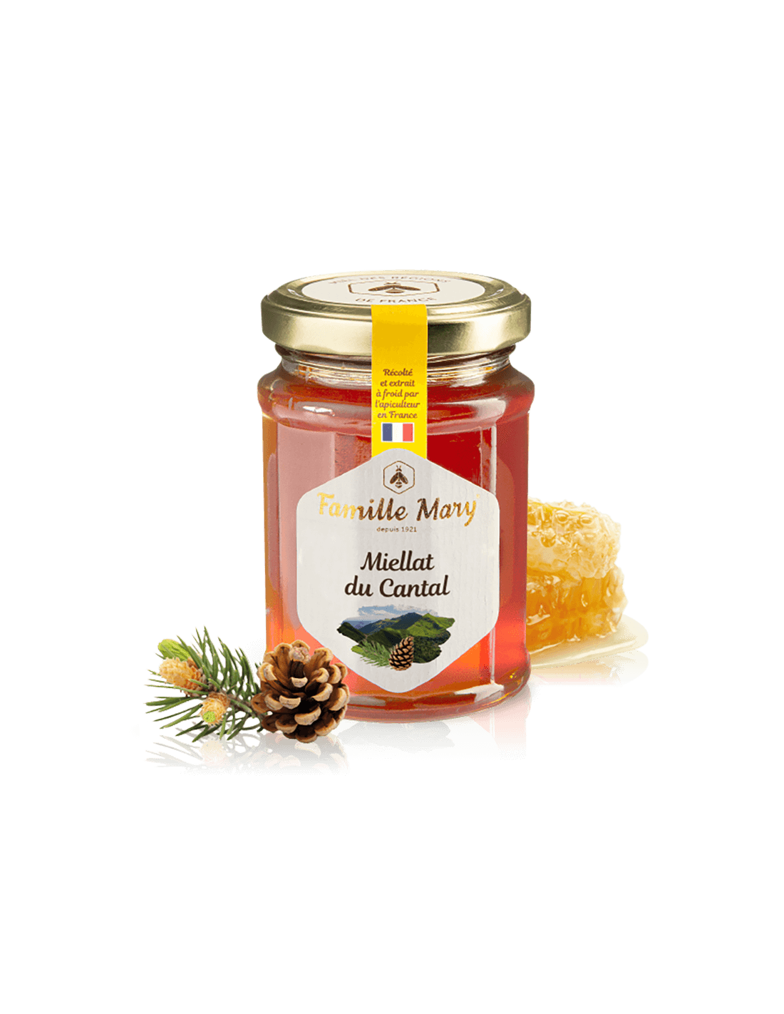 Miellat du Cantal / Bee Honey (spadzi) z Pine Igleles, 230 g Famille Mary