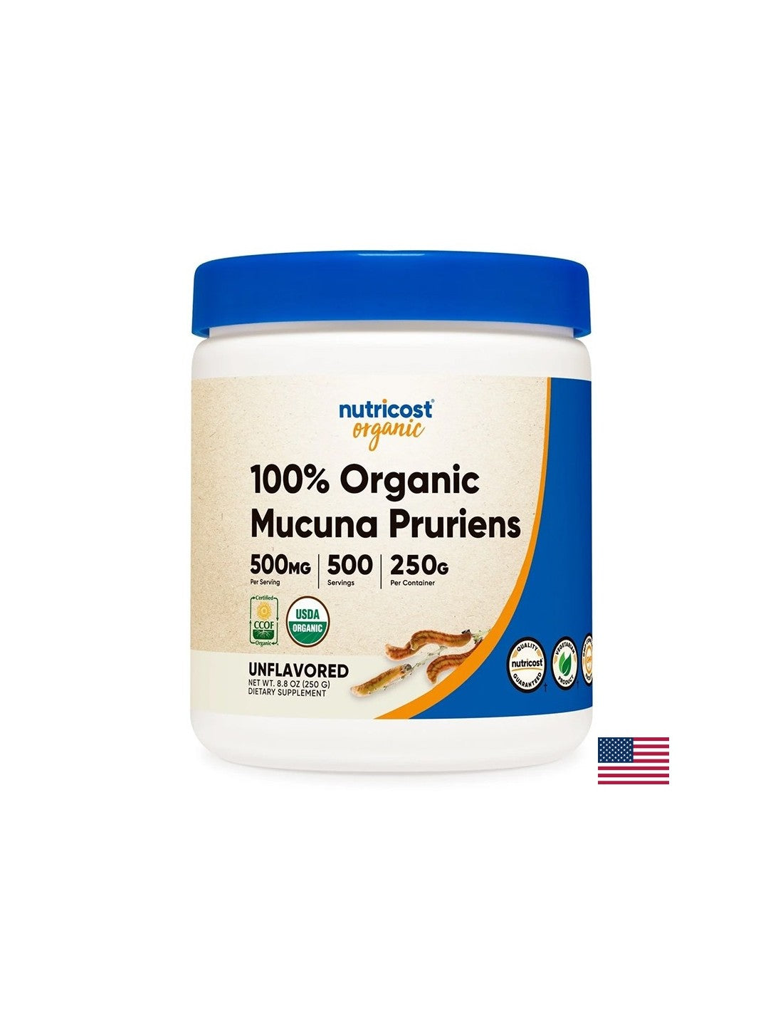 Stres a úzkost - Mucuna (Mucuna Pruriens) 400 mg, 250 g prášku