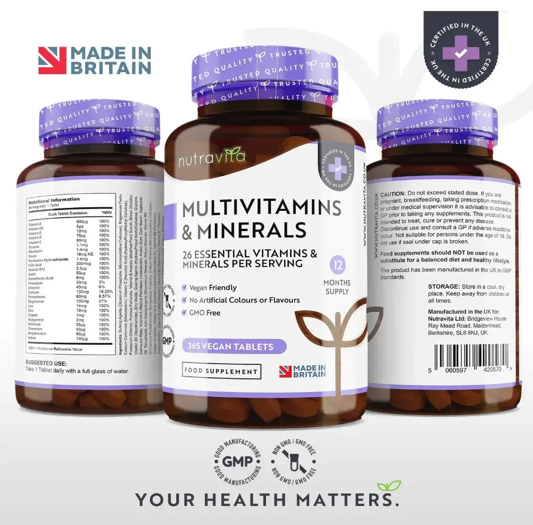 Multivitamins - 26 Essential Ingredients /365 tablets, 365 days/ Nutravita